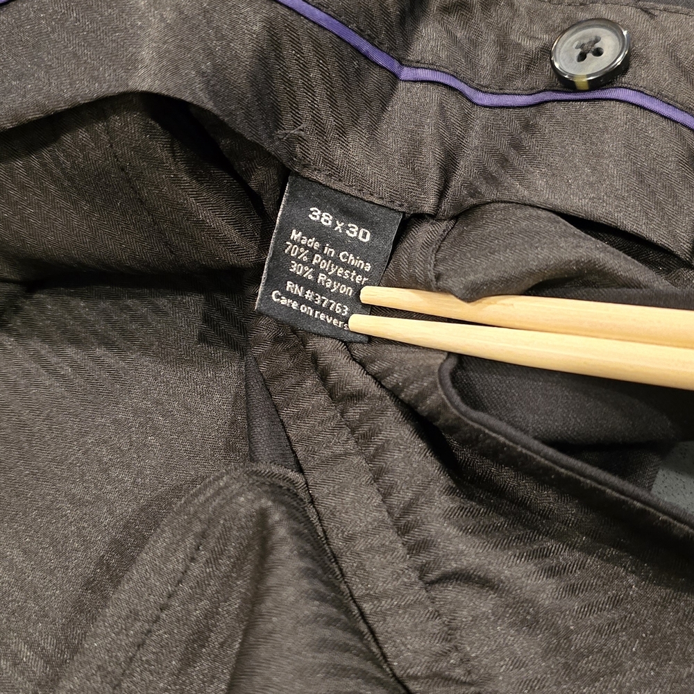 Perry Ellis Micro Check & APT.9 Black Dress Pants - Picture 3 of 11